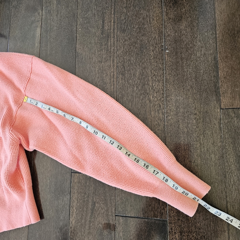 Free People Big Plans Ribbed Cardigan Sweater - Size Large - Peach/Coral - Picture 8 of 15